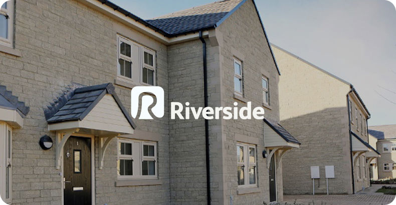 front of house with riverside logo overlay