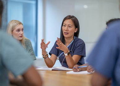 Medical professionals in a meeting