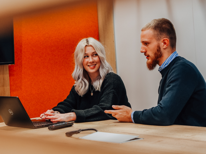 Advanced colleagues in a meeting